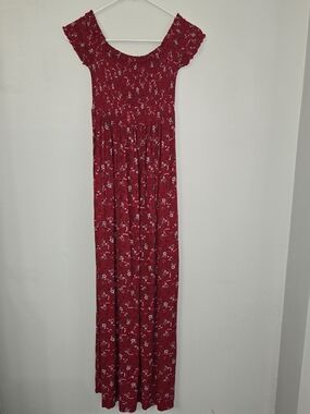 Aeropostale Red Floral Maxi Dress Size Medium